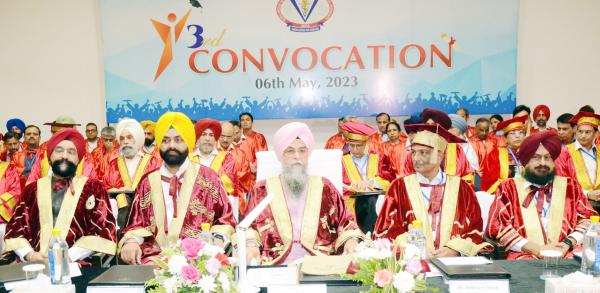 L to R S. Rupinder Singh Sodhi, S. Laljit Singh Bhullar, S. Kultar Singh Sandhwan, Dr. Inderjeet Singh Vice-Chancellor of GADVASU,  Dr. H.S Banga, Registrar, GADVASU 